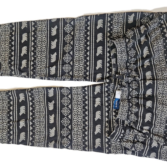 Old Navy Pajama Pants Mens Large Tall Gray Flannel Straight Polar Bear Lounge - Picture 6 of 7